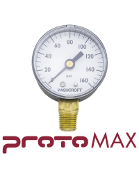 GAUGE, PRESSURE, 160 PSI, 1/4 NPT, ABS CASE