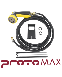 Wash down spray nozzle with garden hose