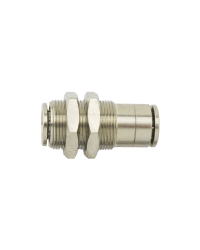 FITTING, PUSH-IN,BULKHEAD UNION, 3/8 TUBE, BRASS
