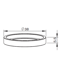 MZ-H.G. PTFE INSULATOR 38 X5,5