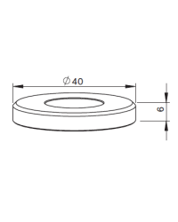 MZ-H.G. PTFE INSULATOR 40 X6