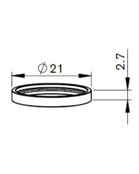 AM-PTFE COLLAR WITH GROOVE - 10 pack