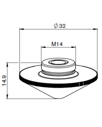RT-M14 CONICAL DOUBLE NOZZLE D. 5,0mm  CHROME PLATED ORIGINAL PART