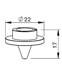 AM-MB-INNER NOZZLE 1.5 - 8 HOLES
