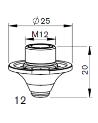 AM-DOUBLE NOZZLE 2.5 CP WITH HOLES