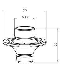 AM-Nozzle w/collar fiber WACS, S1.4FW mm HCP 